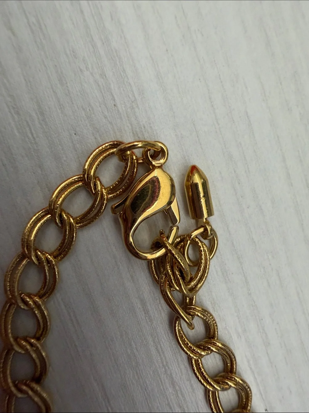 Avon Gold-Tone Textured Disc Statement Necklace